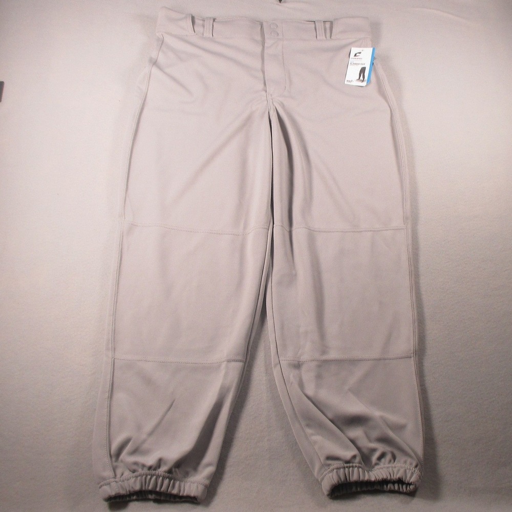 Champro Men's Adult Large Gray MVP Classic Cut Baseball Pants Elastic Cuff NWT